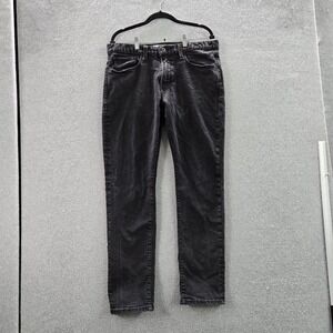 Express Men Jeans 34X32 Black Denim Rocco Skinny Leg Slim 29" Inseam